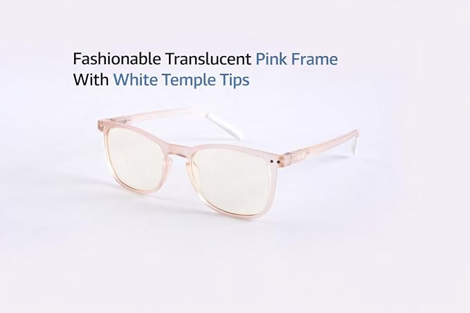 Vyzia Blue Light Blocking Glasses for Women and Men - Anti-Glare Eye Protection Eyewear, Reduces Eyestrain and UV Glare - Lightweight, Stylish, Comfortable for Day and Night Use