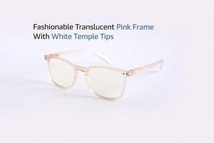 Vyzia Blue Light Blocking Glasses for Women and Men - Anti-Glare Eye Protection Eyewear, Reduces Eyestrain and UV Glare - Lightweight, Stylish, Comfortable for Day and Night Use