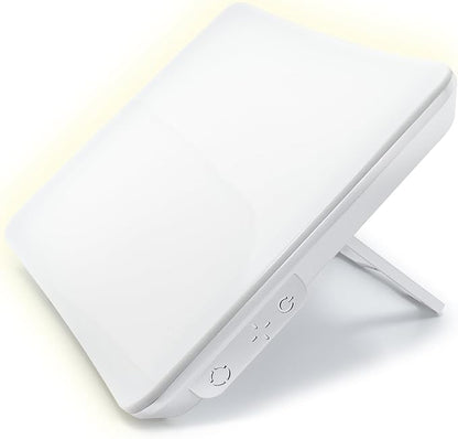 Carex Day-Light Elite Bright Sunlight Therapy Lamp, 10000 LUX Therapy Lamp at 12 Inches, LED Bright White Light with Adjustable Height and Brightness Levels for Mood, White
