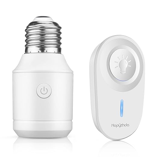 Remote Control Light Socket for 500W E26/E27 Bulb Base Holder, No Wiring Wireless Light Switch Kit Light Fixtures