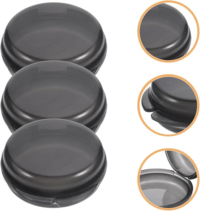 NOLITOY 3pcs Portable Pill Organizer Transparent Travel Medicine Storage Case Compact Design for Easy Use Airtight Seal for Medication for Daily Vitamins and Travel
