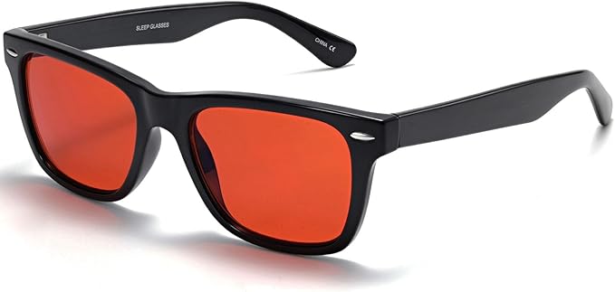 Sleep Glasses 99.9% Blue Light Glasses Dual AR Coatings Amber Orange Lens for Computer Gaming Reduce Eyestrain