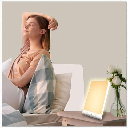12000 Lux Light Therapy Lamp, with 2 Color Modes, 3 Brightness Levels, 3 Timer Settings, Touch Control UV-Free Sunlight Lamp,White