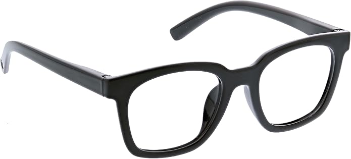 Peepers by PeeperSpecs Women's to The Max Square Blue Light Blocking Reading Glasses, Black, 49 + 2.25