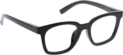Peepers by PeeperSpecs Women's to The Max Square Blue Light Blocking Reading Glasses, Black, 49 + 2.25