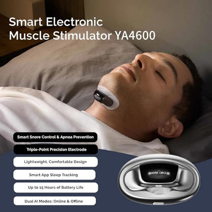 YA4600 Upgraded Smart Throat Anti Snoring Device, Snore Stopper Effective Snoring Solutions Snore Reduction Sleep Aids with APP Records and Analyzes Sleep Datas