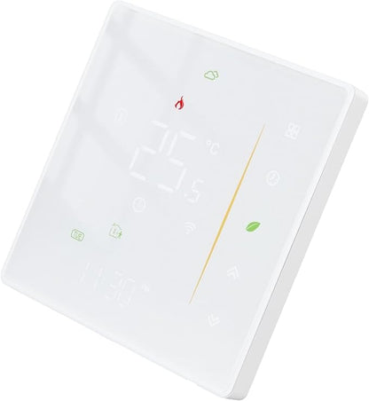 Smart Thermostat Programmable App Voice Control Electric Floor Heating Temperature Controller for ZigBee AC White Suitable for Office Bedroom Living Room