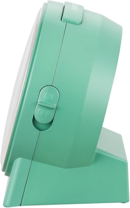 4.3" Retro Analog Alarm Clock, Vintage Decor, No Ticking Silent, Easy to Set, Gradual Rise Alarm, On/Off Switch on Side, Gentle Wake, Snooze, Lighted on Demand, Battery Operated, Retro Green