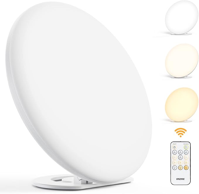 Light Lamp 13,000 Lux UV-Free LED Light with 5 Brightness Levels/3 Color Temperature/4 Timer Remote Control Daylight Lamp with Memory Function for Home Office