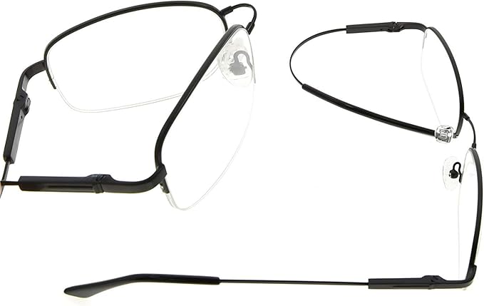 Eyekepper 97% Blue Light Blocking Reading Glasses-Better Sleep Computer Readers-Mens Womens Memory Titanium