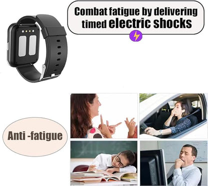 Electric Shock Alarm Clock for Heavy Sleepers | Wearable Silent Strong Zap Alarm Clock | Shock Pulse for Self-Discipline and Combat Fatigue | With 1.69 Touch Screen