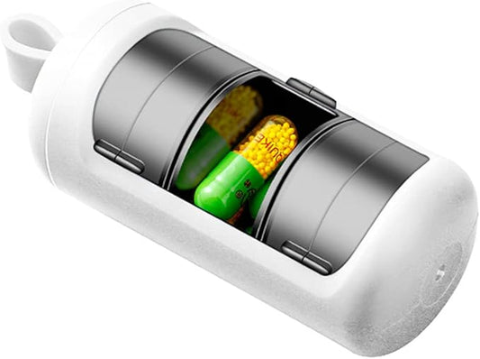 Portable Pill Box, Protect from Light Pill Dispenser Reminder Adjustable Medicine Outlet for Travel Office