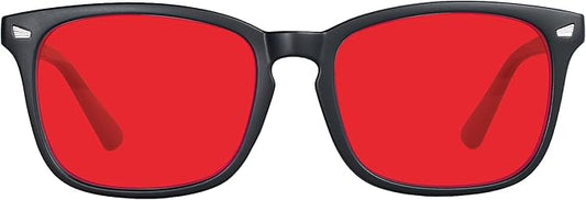 Blue Light Blocking Glasses for Gaming Sleep&Computer–99.9% Filter Red/Amber Lens Anti Glare UV400 for Men Women