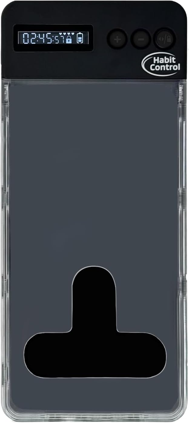 Cell Phone Timed Lock Box, PC ABS Self-Control Case withTimer, Timed Electronic Lock Box, Smart Device Locker for Study, Focus, Productivity
