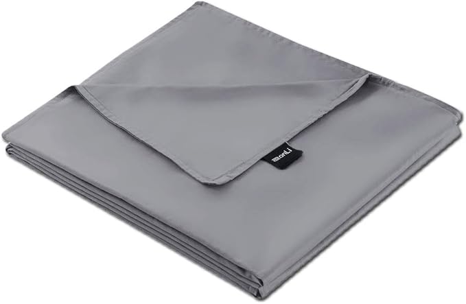 ZonLi Duvet Cover for Weighted Blanket (Light Grey, 48'' x 72''), Breathable Soft Duvet Cover Queen Size Removable Cooling Comforter Cover for All Season