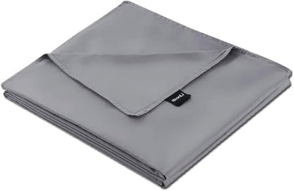 ZonLi Duvet Cover for Weighted Blanket (Light Grey, 60'' x 80''), Breathable Soft Duvet Cover Queen Size Removable Cooling Comforter Cover for All Season