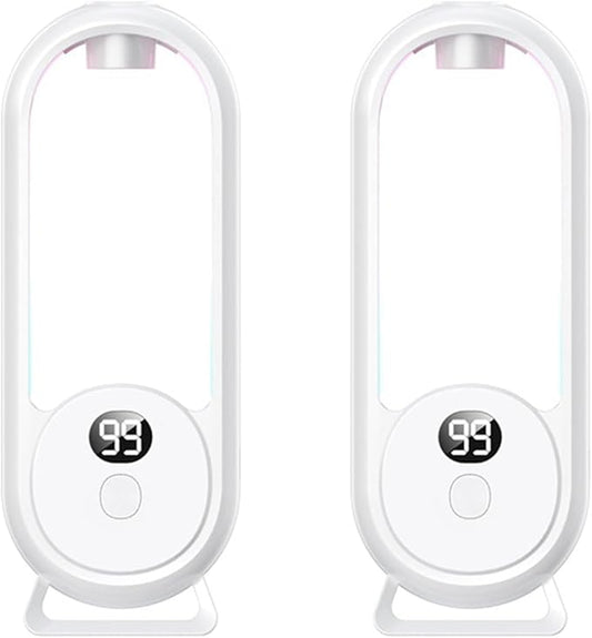 2X Wall Mounted Essential Oil Diffuser Rechargeable Timed Aromatherapy Humidifier Digital Display Air Freshener