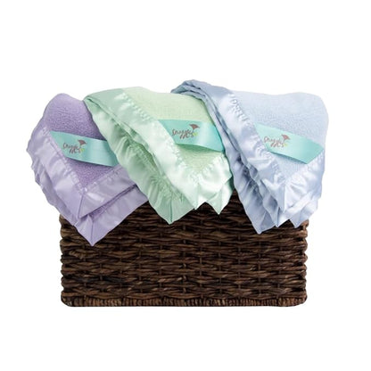 Bamboo Rayon Soft Purple Toddler Security Blanket - Thermal Lavender Baby Blanket with Satin Edging - Perfect for Naps, Car Carrier, Stroller Rides and Travel - 34 x 47 inches - Newborn Baby Blankie