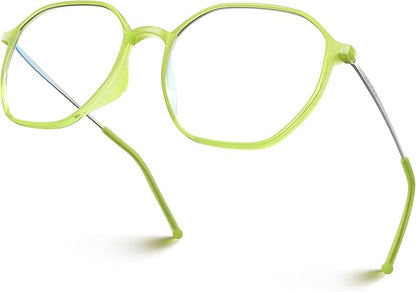 VISOONE Lightweight TR90 Blue Light Blocking Glasses Frame with Anti Glare Eye Protection for Women and Men RANE