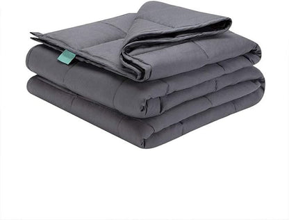 Weighted Blanket for Adults, Single Double Heavy Blanket with Cotton Premium Glass Bead All-Season Even Weight Distribution 122x183cm 25lb