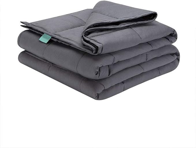 Weighted Blanket for Adults, Single Double Heavy Blanket with Cotton Premium Glass Bead All-Season Even Weight Distribution 91x122cm 5lb
