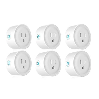 Deco Gear 6 Pack WiFi Smart Plug (Compatible with Amazon Alexa & Google Home), Control Appliances and Electronics from Anywhere