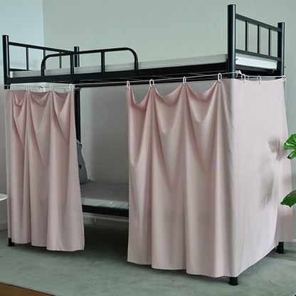 Blackout Bunk Bed Curtains Dorm Loft Privacy Cover Canopy Student Children Single Pink 1PC