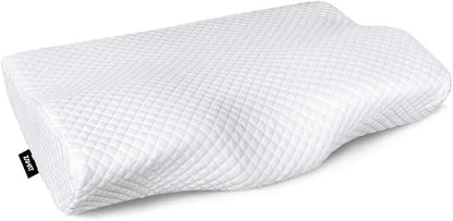 ZAMAT Memory Foam Pillow for Neck Pain Relief, Adjustable Orthopedic Ergonomic Cervical Pillow for Sleeping with Washable Cover, Bed Pillows for Side, Back, Stomach Sleepers