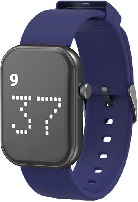Rechargeable Vibrating Alarm Watch Silent Pill Reminder Wristband Wake Up Watch - with 8 Personalised Message Reminder
