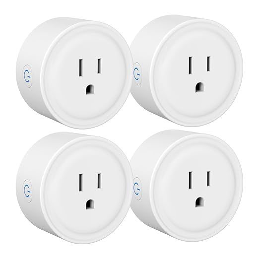 Smart Plugs, Smart Plug 4 Packs, Smart Plugs That Compatible with TY APP Remote Control, 10A Smart Outlet with WiFi Remote Control & Timer Function, 2.4GHz Wi-Fi Only, Voice Control - 4 Packs