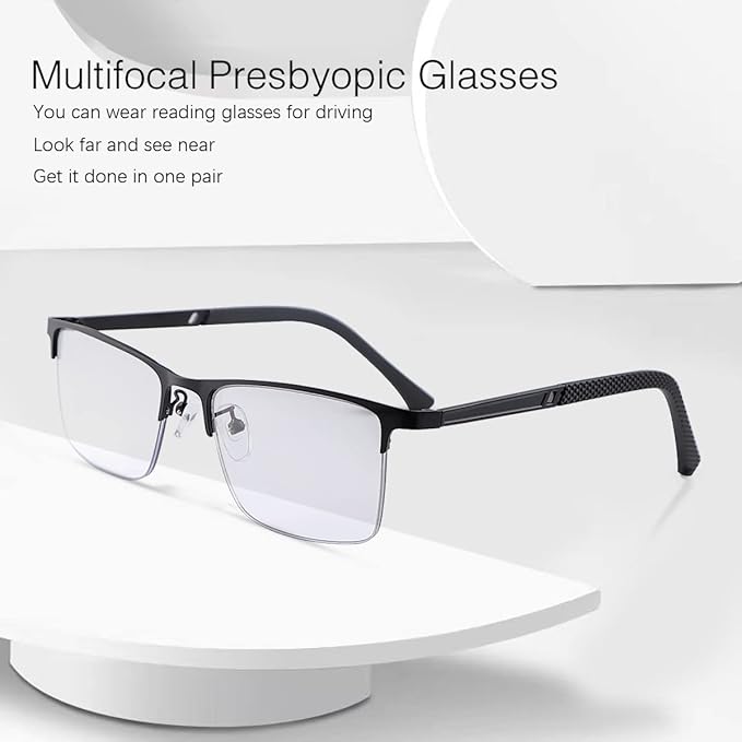 YIMI Photochromic Progressive Multifocus Reading Glasses Sun Readers UV Blue Light Blocking Transition Glasses for Men Women