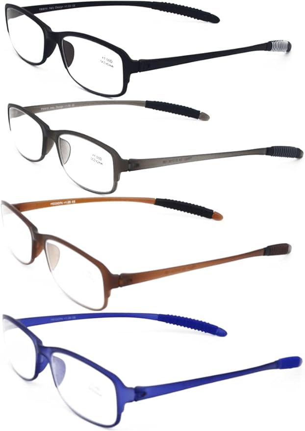 Computer Screens Reading Glasses(Flexible and Lightweight) Plastic Readers for Men and Women 2.25