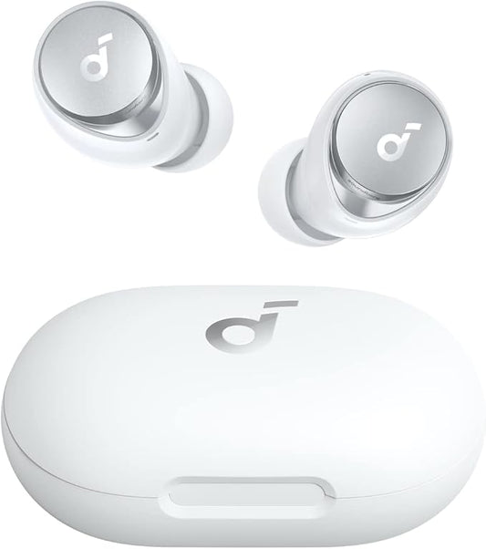 Soundcore by Anker Space A40 Auto-Adjustable Active Noise Cancelling Wireless Earbuds, Reduce Noise by Up to 98%, 50H Playtime, Hi-Res Sound, Comfortable Fit, App Customization(Renewed)