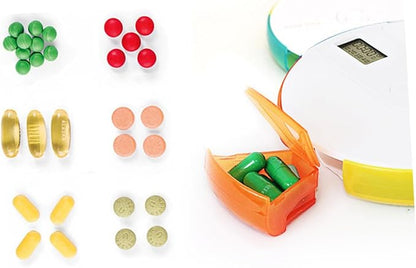 7 Travel Pill Cases Portable Electronic Travel Medicine kit Timer Pill Box Medicine Bottle Timing Pill Organizer 7 Day Container Pill Pill Organizer Cute Dispenser Travel