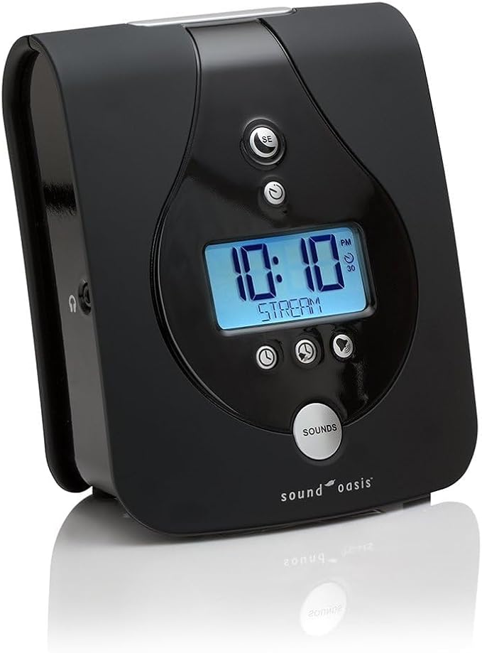 Sound Oasis Advanced Sleep Sound Machine, 24 Dr Developed Non-looping Relax, Sleep, Nature, Music Sounds - Delta, Alpha, Beta Brainwaves to Fall & Stay Asleep, Alarm with Chime, Auto-Off Sleep Timer