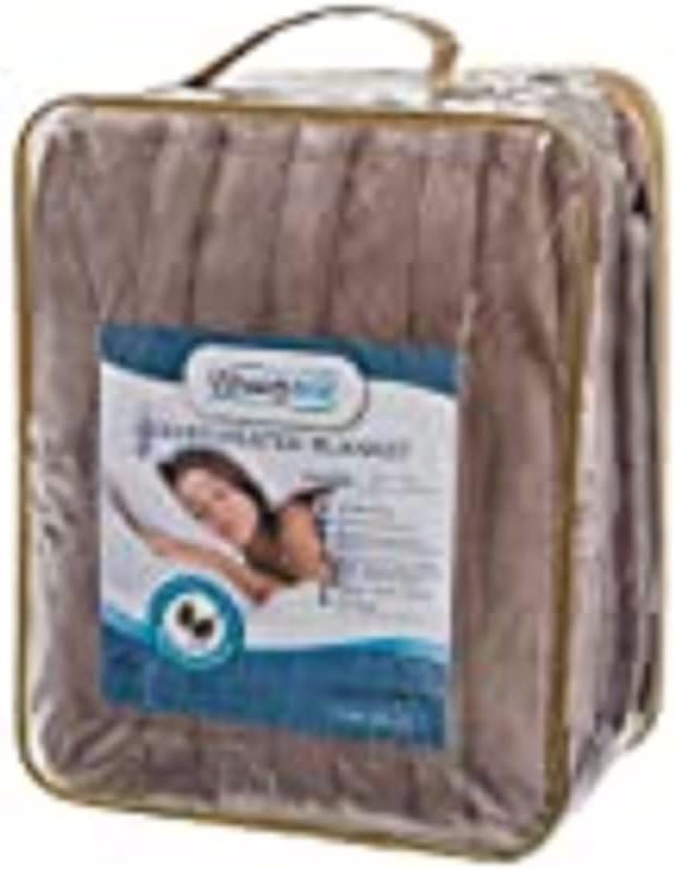 Beautyrest Heated Plush Elect Electric Blanket with 20 Heat Level Setting Controllers Equip with Secure Comfort Technology and 10 Hours Auto Shut Off, King: 90x100, Lavender,BR54-0657