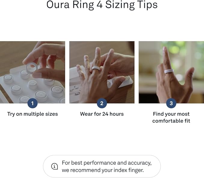 Oura Ring 4 - Silver - Size 10 - Size Before You Buy