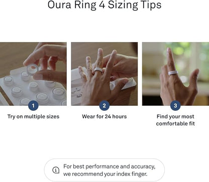 Oura Ring 4 - Silver - Size 10 - Size Before You Buy