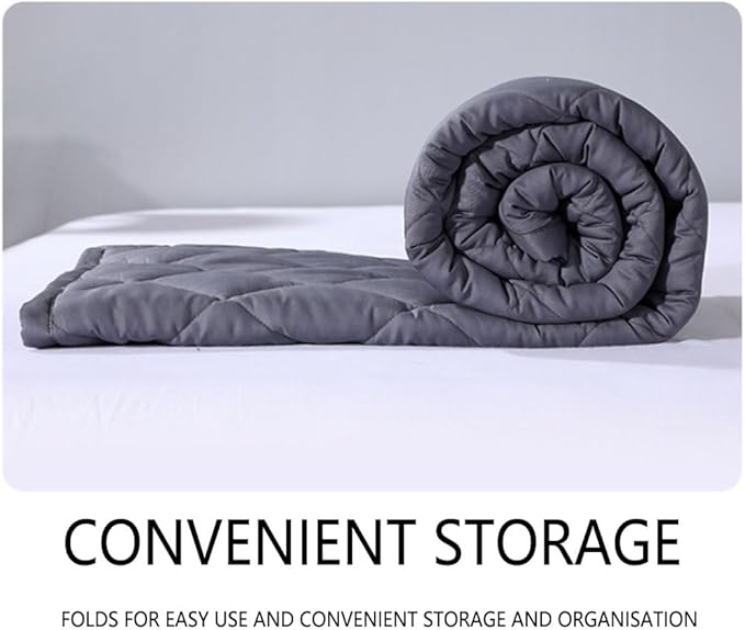 Weighted Blanket for Adults, Single Double Heavy Blanket with Fibre Fabric Premium Glass Bead All-Season Even Weight Distribution for Bed Sofa Grey 150x200cm 9kg