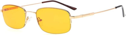 Eyekepper 97% Blue Light Blocking Reading Glasses-Better Sleep Computer Readers-Mens Womens Memory Titanium