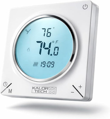 Wi-Fi Smart Thermostat for Electric Baseboard Heaters, 120-240V Systems, Proprietary Wall Plate, LCD Fahrenheit Display, Compatible with Alexa, Google Home, Smart Life and Tuya App (829F)