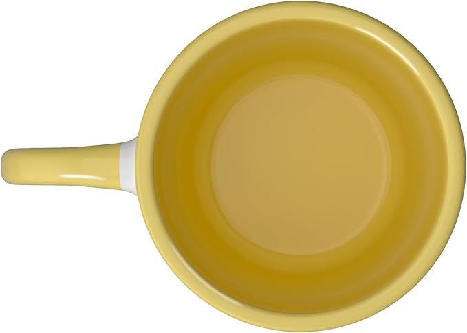 Relaxation Breathing Vagus Nerve Stimulation Stress Relief Ceramic Mug, Yellow/White