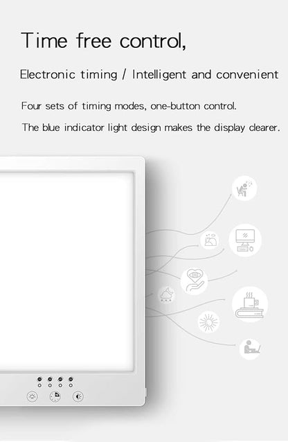LED Lamp for Home & Office - 10000 Lux Light | Bright LED Daylight Lamp with Adjustable Timer & 3 Light Modes | Compact Desk Light for Work, Study & Relaxation