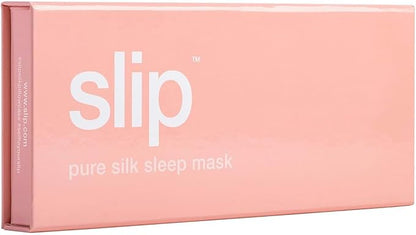 slip Pure Silk Sleep Mask - Pink | 100% Mulberry Silk, Ultra Soft & Comfortable, Blocks Light for Restful Sleep | Adjustable Strap for Perfect Fit, Gentle on Skin & Hair | Ideal Travel Accessory