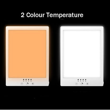 Light Therapy Lamp 10000 Lux Sun Light, Cool & Warm Light 4 Timers and 360°Rotatable Stand, for Home/Office/Travelling