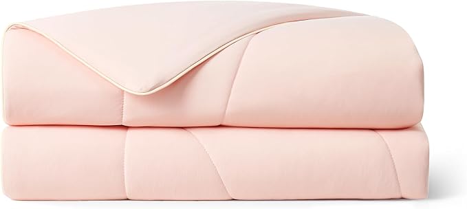 Dream Valley Outlast® King Cooling Comforter, NASA-Grade Instant Cooling Blanket for Hot Sleepers, Luxurious Comforter for All Season, Pink Blush, 106"x90"