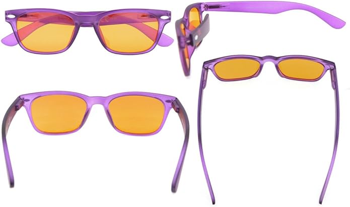 Eyekepper Blue Light Blocking Eyeglasses Sleep Glasses Prevent Eye Strain Game Eyewear Dark Orange Lenses