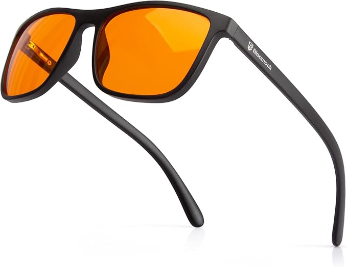 Bloomoak-99% Blue Light Blocking Glasses - Gaming Glasses - Anti Glare - Anti Fatigue -Suitable for Screens, Games, TVs