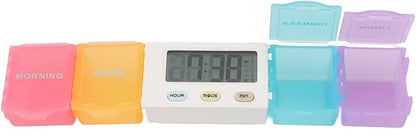 Automatic Pill Dispenser, Medicine Organizer with Timer Reminder Alarm, Portable Large Capacity Pill Organizer for Home, Office (4 Compartment (36x14x15cm/14.2x5.5x5.9in))