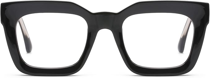 AQWANO Stylish Oversized Reading Glasses for Women Fashion Designer Readers Blue Light Square Computer Glasses